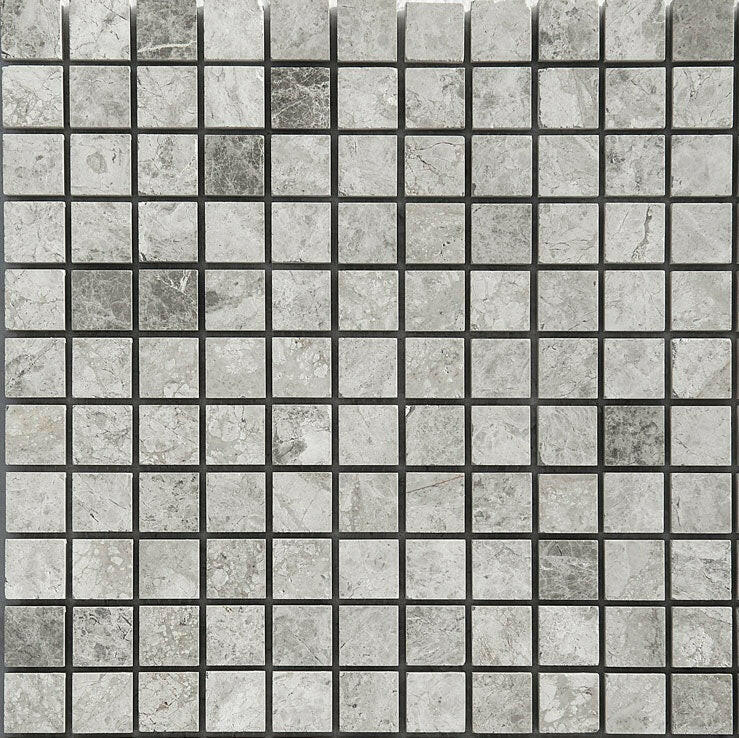1x1 Tundra Gray (Atlantic Gray) Marble Honed Mosaic Tile 1x1 Tundra Gray (Atlantic Gray) Marble Honed Mosaic Tile - American Tile Depot