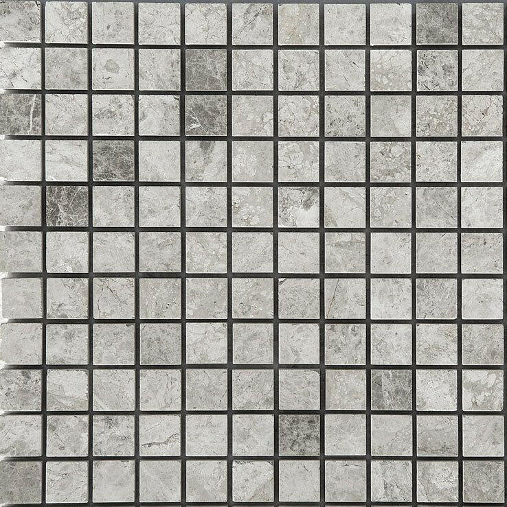 1x1 Tundra Gray (Atlantic Gray) Marble Polished Mosaic Tile 1x1 Tundra Gray (Atlantic Gray) Marble Polished Mosaic Tile - American Tile Depot