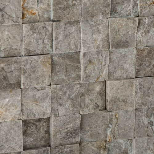 1x1 Tundra Gray (Atlantic Gray) Marble Split-Faced Mosaic Tile 1x1 Tundra Gray (Atlantic Gray) Marble Split-Faced Mosaic Tile - American Tile Depot