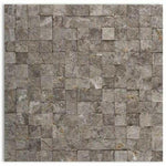 1x1 Tundra Gray (Atlantic Gray) Marble Split-Faced Mosaic Tile 1x1 Tundra Gray (Atlantic Gray) Marble Split-Faced Mosaic Tile - American Tile Depot