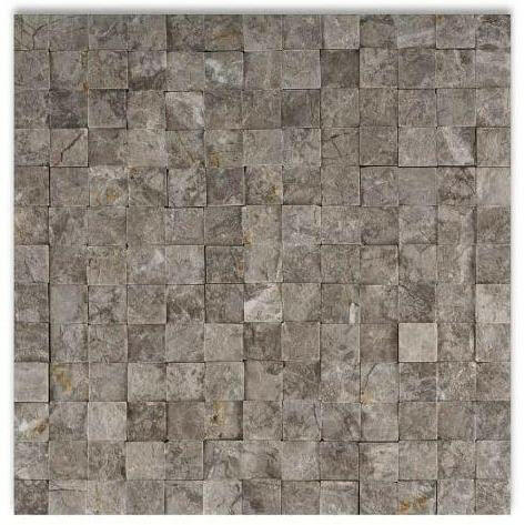 1x1 Tundra Gray (Atlantic Gray) Marble Split-Faced Mosaic Tile 1x1 Tundra Gray (Atlantic Gray) Marble Split-Faced Mosaic Tile - American Tile Depot