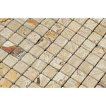 1x1 Valencia Travertine Tumbled Mosaic Tile - American Tile Depot