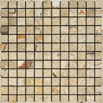 1x1 Valencia Travertine Tumbled Mosaic Tile - American Tile Depot