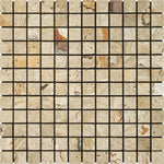 1x1 Valencia Travertine Tumbled Mosaic Tile - American Tile Depot