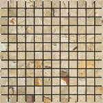 1x1 Valencia Travertine Tumbled Mosaic Tile - American Tile Depot
