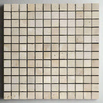 1x1 Walnut Travertine Tumbled Mosaic Tile - American Tile Depot