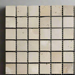 1x1 Walnut Travertine Tumbled Mosaic Tile - American Tile Depot
