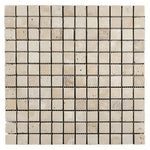 1x1 Walnut Travertine Tumbled Mosaic Tile - American Tile Depot
