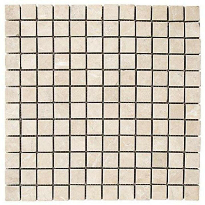 1x1 White Pearl / Botticino Marble Polished Mosaic Tile 1x1 White Pearl / Botticino Marble Polished Mosaic Tile - American Tile Depot