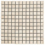 1x1 White Pearl / Botticino Marble Polished Mosaic Tile 1x1 White Pearl / Botticino Marble Polished Mosaic Tile - American Tile Depot