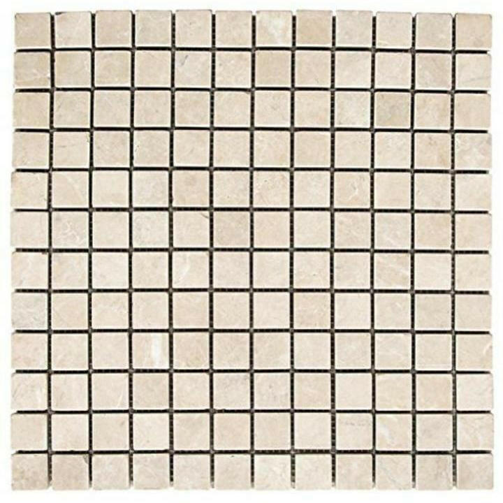 1x1 White Pearl / Botticino Marble Polished Mosaic Tile 1x1 White Pearl / Botticino Marble Polished Mosaic Tile - American Tile Depot