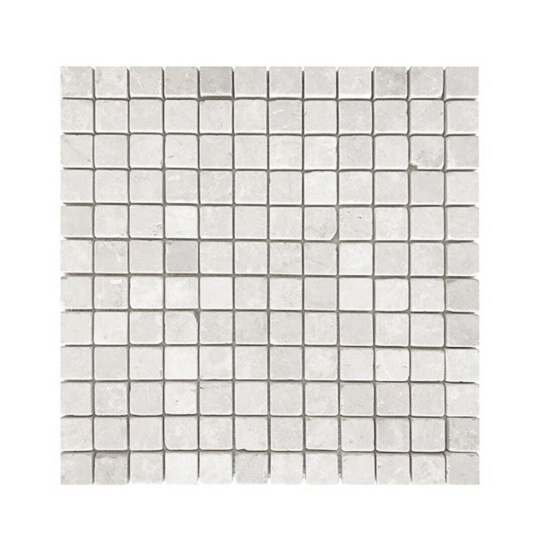 1x1 White Pearl / Botticino Marble Tumbled Mosaic Tile 1x1 White Pearl / Botticino Marble Tumbled Mosaic Tile - American Tile Depot