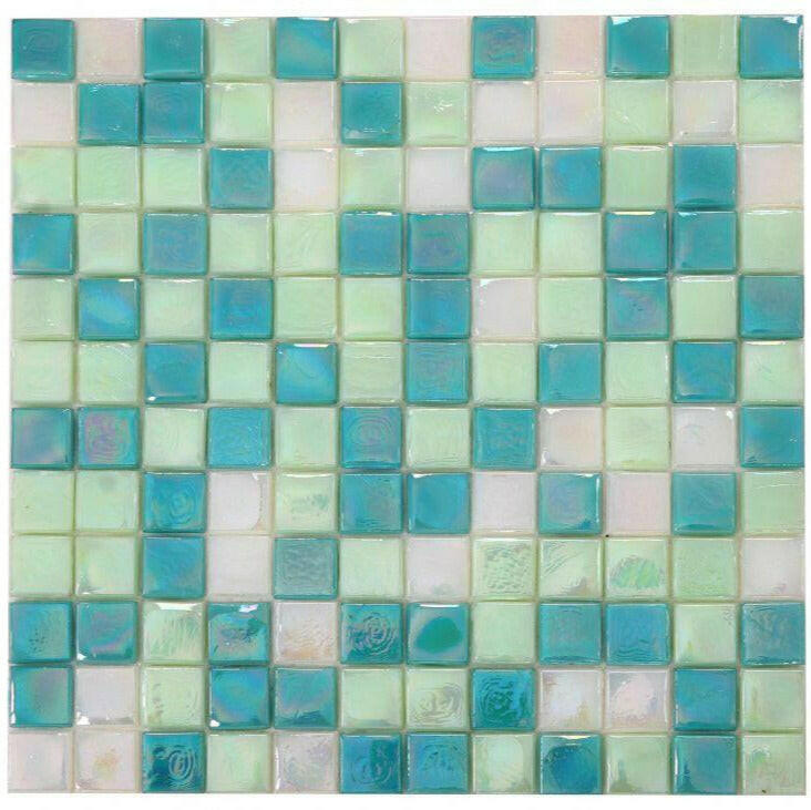 Tom Spring Tile 1x1 Aquarius Spring Square Glass Mosaic Tile - American Tile Depot