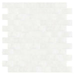 1x2 Afyon White Marble Polished Brick Mosaic Tile 1x2 Afyon White Marble Polished Brick Mosaic Tile - American Tile Depot