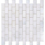 1x2 Afyon White Marble Polished Brick Mosaic Tile 1x2 Afyon White Marble Polished Brick Mosaic Tile - American Tile Depot
