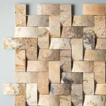 1x2 Antico Onyx Travertine CNC-Arched Herringbone Mosaic Tile 1x2 Antico Onyx Travertine CNC-Arched Herringbone Mosaic Tile - American Tile Depot