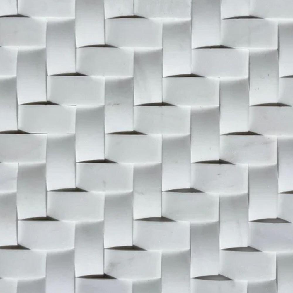 1x2 Bianco Dolomite CNC-Arched Herringbone Mosaic Tile 1x2 Bianco Dolomite CNC-Arched Herringbone Mosaic Tile - American Tile Depot