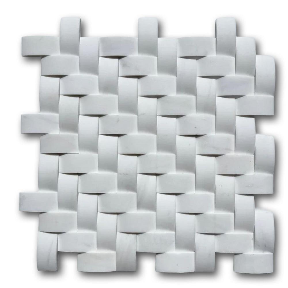 1x2 Bianco Dolomite CNC-Arched Herringbone Mosaic Tile 1x2 Bianco Dolomite CNC-Arched Herringbone Mosaic Tile - American Tile Depot