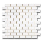 1x2 Bianco Dolomite Honed Brick Mosaic Tile 1x2 Bianco Dolomite Honed Brick Mosaic Tile - American Tile Depot