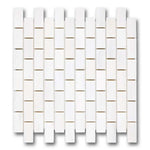 1x2 Bianco Dolomite Honed Brick Mosaic Tile 1x2 Bianco Dolomite Honed Brick Mosaic Tile - American Tile Depot