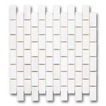 1x2 Bianco Dolomite Honed Brick Mosaic Tile 1x2 Bianco Dolomite Honed Brick Mosaic Tile - American Tile Depot