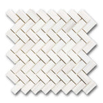 1x2 Bianco Dolomite Honed Herringbone Mosaic Tile 1x2 Bianco Dolomite Honed Herringbone Mosaic Tile - American Tile Depot