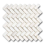 1x2 Bianco Dolomite Honed Herringbone Mosaic Tile 1x2 Bianco Dolomite Honed Herringbone Mosaic Tile - American Tile Depot