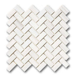 1x2 Bianco Dolomite Honed Herringbone Mosaic Tile 1x2 Bianco Dolomite Honed Herringbone Mosaic Tile - American Tile Depot
