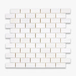 1x2 Bianco Dolomite Honed Brick Mosaic Tile 1x2 Bianco Dolomite Honed Brick Mosaic Tile - American Tile Depot