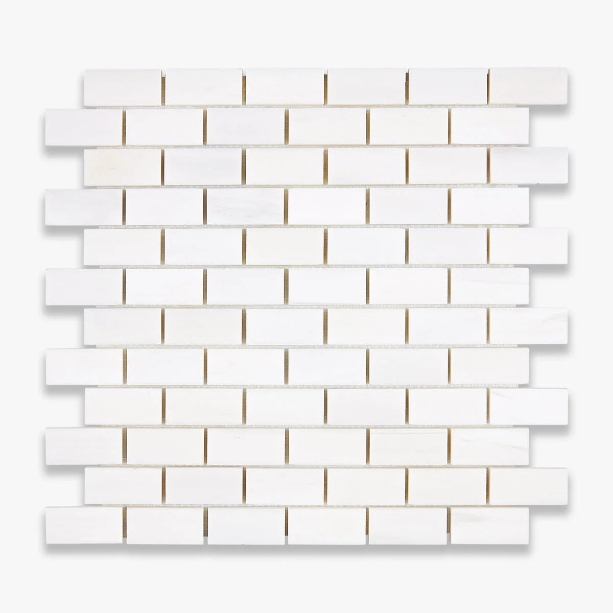 1x2 Bianco Dolomite Honed Brick Mosaic Tile 1x2 Bianco Dolomite Honed Brick Mosaic Tile - American Tile Depot