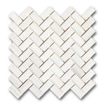 1x2 Bianco Dolomite Polished Herringbone Mosaic Tile 1x2 Bianco Dolomite Polished Herringbone Mosaic Tile - American Tile Depot