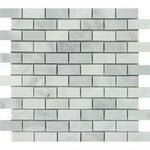 1x2 Bianco Venatino Marble Honed Brick Mosaic Tile 1x2 Bianco Venatino Marble Honed Brick Mosaic Tile - American Tile Depot