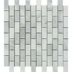 1x2 Bianco Venatino Marble Polished Brick Mosaic Tile 1x2 Bianco Venatino Marble Polished Brick Mosaic Tile - American Tile Depot
