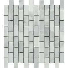 1x2 Bianco Venatino Marble Polished Brick Mosaic Tile 1x2 Bianco Venatino Marble Polished Brick Mosaic Tile - American Tile Depot