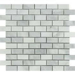 1x2 Bianco Venatino Marble Polished Brick Mosaic Tile 1x2 Bianco Venatino Marble Polished Brick Mosaic Tile - American Tile Depot