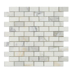 1x2 Calacatta Gold Marble Honed Brick Mosaic Tile 1x2 Calacatta Gold Marble Honed Brick Mosaic Tile - American Tile Depot