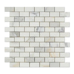 1x2 Calacatta Gold Marble Polished Brick Mosaic Tile 1x2 Calacatta Gold Marble Polished Brick Mosaic Tile - American Tile Depot