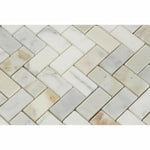 1x2 Calacatta Gold Marble Polished Herringbone Mosaic Tile 1x2 Calacatta Gold Marble Polished Herringbone Mosaic Tile - American Tile Depot