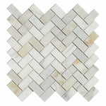 1x2 Calacatta Gold Marble Polished Herringbone Mosaic Tile 1x2 Calacatta Gold Marble Polished Herringbone Mosaic Tile - American Tile Depot