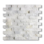 1x2 Calacatta Gold Marble Split-Faced Mosaic Tile - American Tile Depot