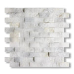 1x2 Calacatta Gold Marble Split-Faced Mosaic Tile - American Tile Depot