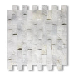 1x2 Calacatta Gold Marble Split-Faced Mosaic Tile - American Tile Depot