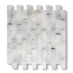 1x2 Calacatta Gold Marble Split-Faced Mosaic Tile - American Tile Depot