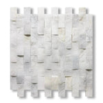 1x2 Calacatta Gold Marble Split-Faced Mosaic Tile - American Tile Depot