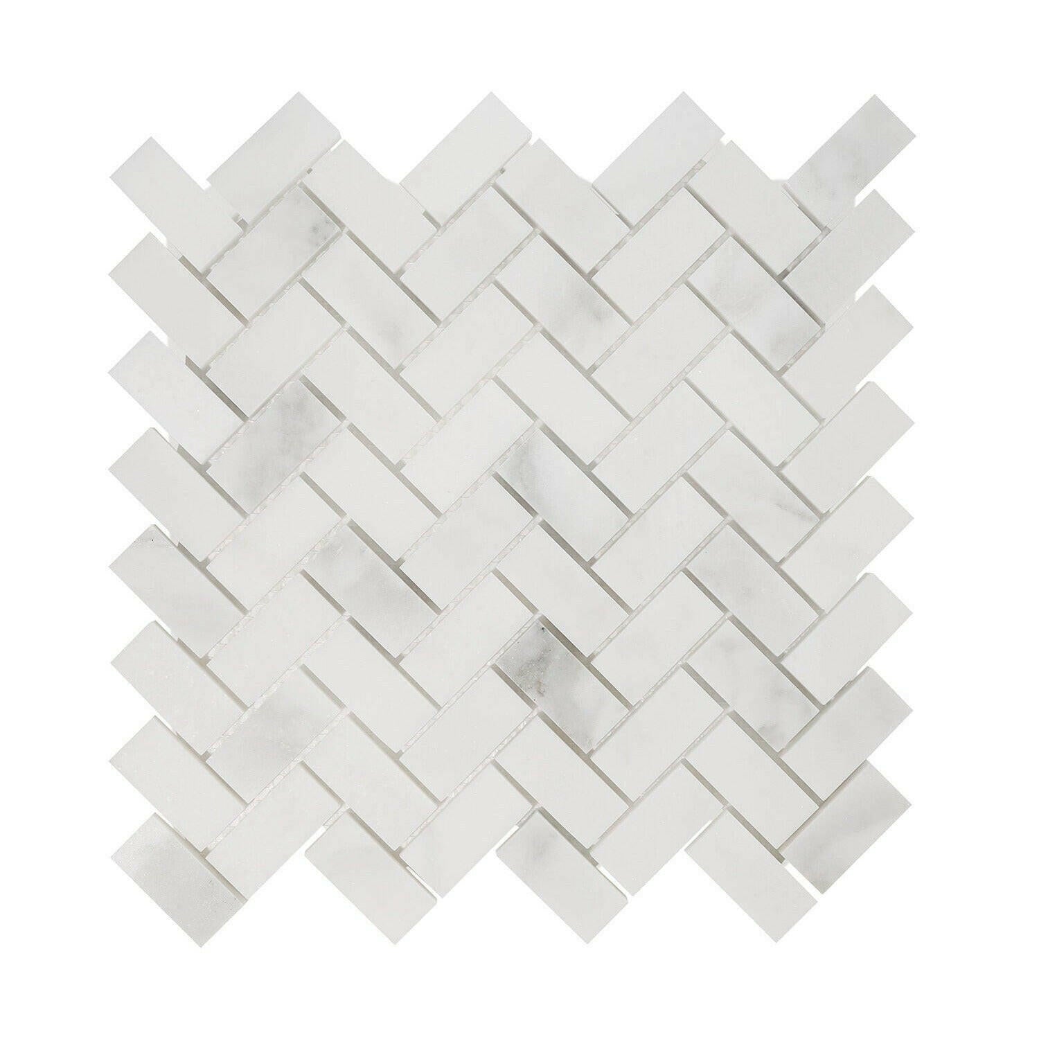 1x2 Calacatta Oliva Marble Honed Herringbone Mosaic Tile 1x2 Calacatta Oliva Marble Honed Herringbone Mosaic Tile - American Tile Depot