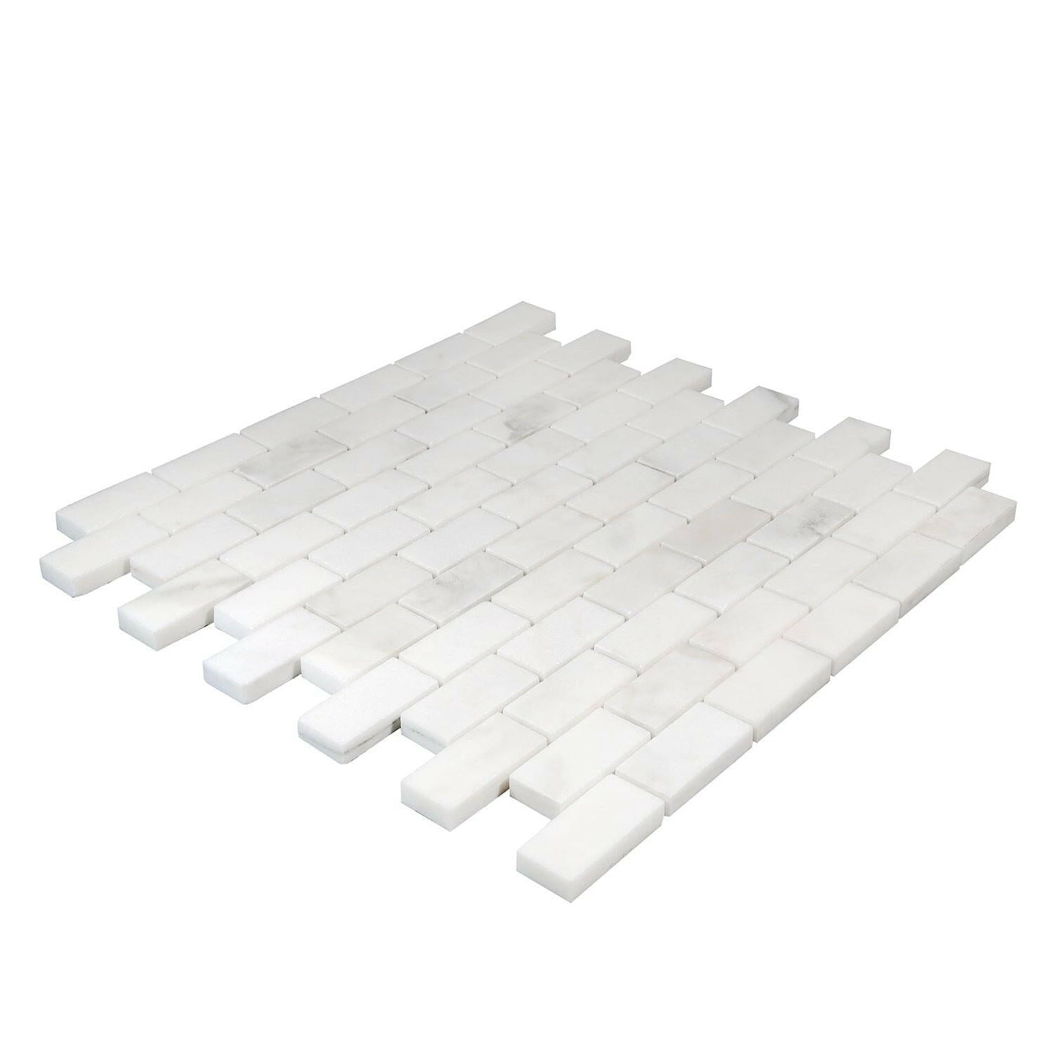1x2 Calacatta Oliva Marble Polished Brick Mosaic Tile 1x2 Calacatta Oliva Marble Polished Brick Mosaic Tile - American Tile Depot