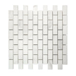 1x2 Calacatta Oliva Marble Polished Brick Mosaic Tile 1x2 Calacatta Oliva Marble Polished Brick Mosaic Tile - American Tile Depot