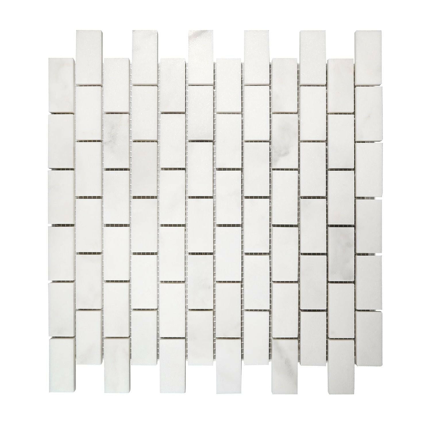 1x2 Calacatta Oliva Marble Polished Brick Mosaic Tile 1x2 Calacatta Oliva Marble Polished Brick Mosaic Tile - American Tile Depot