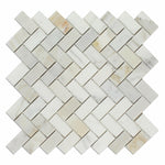 1x2 Calcutta Marble Honed Herringbone Mosaic Tile | FINAL SALE 1x2 Calcutta Marble Honed Herringbone Mosaic Tile | FINAL SALE - American Tile Depot
