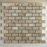 1x2 Cappuccino Marble Polished Brick Mosaic Tile 1x2 Cappuccino Marble Polished Brick Mosaic Tile - American Tile Depot